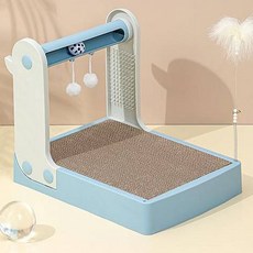 개츠비 고양이 스크래쳐 멀티 장난감, 블루, 1개