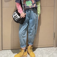 女童復古寬鬆牛仔褲 CCV56GPT311