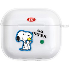 스누피 에어팟 3세대 투명 일체형 케이스, 모던타임