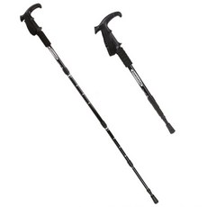 強生戶外登山杖, 黑色, 2個