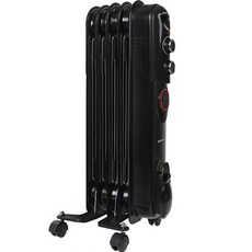 DAEWOO 大宇 7葉片式定時電暖爐 黑色, DEH-SR005