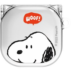 Snoopy 史努比 Galaxy Buds2 Pro / Buds2 / Buds Pro / Buds Live 透明一體式保護殼, Woof, 單一商品