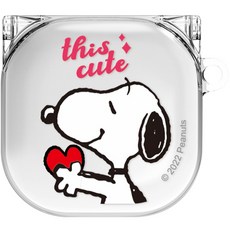 Snoopy 史努比 Galaxy Buds2 Pro / Buds2 / Buds Pro / Buds Live 透明一體式保護殼, Love Max, 單一商品