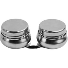 鋼製油畫洗筆筒 05 雙孔不鏽鋼油壺