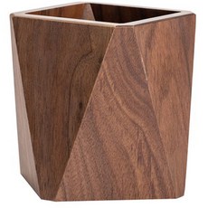 브라이트랩 다용도 월넛 우드 연필꽂이, 마름모, 1개