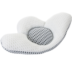 低翼網眼腰墊枕, 白色的