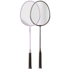 YLIKE 超輕量彈性羽毛球拍 黑色 + 紫色 2件組, 1套, YUKE-YPTTF40