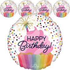 anagram 生日快樂派對汽球 45cm, 單一顏色, 5個