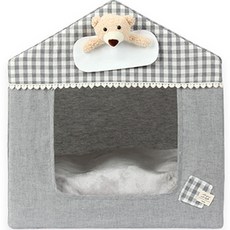 ITS DOG 寵物躲貓貓小熊框架屋, 灰色, 1個