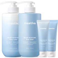 mastina 舒緩保濕身體乳 500ml+50ml+沐浴露 500ml+50ml, 1套