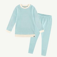 milkmileLoLo 孩童兩件式素色9分睡衣褲組