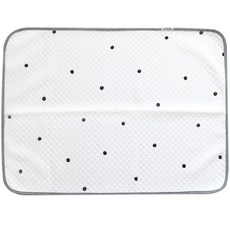 moms nature 嬰兒雙面印花防水墊, 圓點款