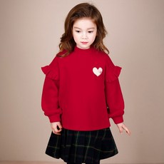 JELISPOON 女童款愛心刷毛洋裝