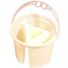 Dasababa 4孔圓形美術水彩水桶, 米色
