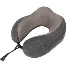 記憶海棉睡眠頸枕+收納袋+眼罩組, 深灰色, 1組