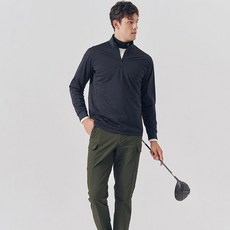 클리브랜드 남성용 골프 방풍 하이넥 반집업 긴팔티셔츠 CGMTS23209