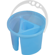 Dasababa 4孔圓形美術水彩水桶, 藍色