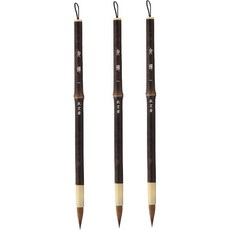 夜蟬水彩東洋畫筆 15 紫色竹竿, 3個, 1號(5.5 x 195 mm)