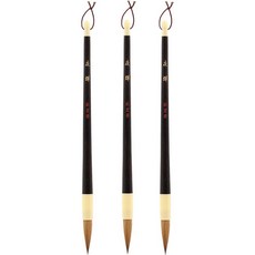 夜蟬水彩東洋畫筆 47 紅檀木, 3個, 8.5 x 221 mm