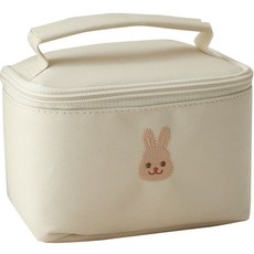 ChezBebe 小型刺繡冷藏袋, 象牙白