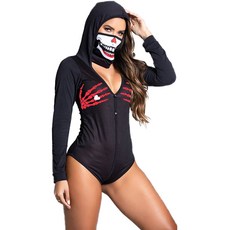 CHIICHI 萬聖節性感骷髏角色扮演服裝套裝