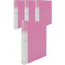 炫豐 20頁 Bibo 索引 A4 透明文件夾, 4個, 粉紅色