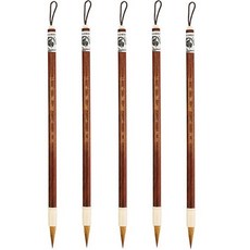 05號桃花心木桿小號勾線筆刷具組 5入, 5個, 小號(24.5 x 0.75 cm)