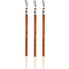 書寫筆刷組 18 桃花心木桿, 小型(24.5 x 0.75 cm), 3個