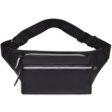 Witherhome 大容量簡約質感運動腰包, 黑色