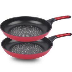 Kitchen-Art 鑽石塗層不沾平底鍋 2入, 平底鍋30cm+平底鍋30cm, 混色