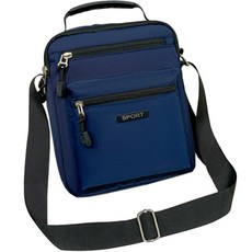 WID HOME 扁平運動郵差斜背包, 藍色