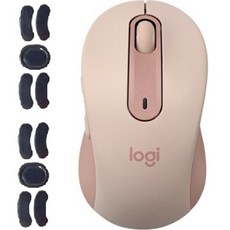 로지텍 M650 시그니처 무소음 무선 마우스 중형 MR0091 + 마우스 피트 2p 세트, 로즈핑크(마우스)