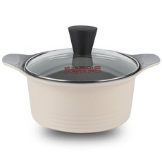 키친아트 프리미엄 쿡웨어 파스텔 세라믹 양수냄비, 16cm, 베이지, 1개
