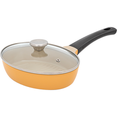 BAF 電磁爐橢圓烤盤 橘色色+玻璃蓋組, 1套, 24厘米