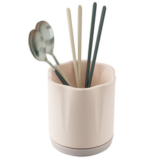 FLaiTO 矽膠環保設計餐具筒 幸運草, 象牙白, 1個