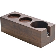 KALDIN 咖啡沖煮把手長方形木製支架 58mm, 核桃, 1個