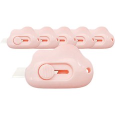 리빙준 미니 구름 커터칼, 핑크, 6개