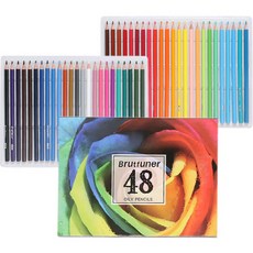 Brutfuner Pyeonstore 柔和色調油性彩色鉛筆, 48 種顏色, 1套