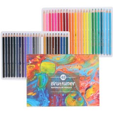 Brutfuner Pyeonstore 柔和色調水性彩色鉛筆, 48 種顏色, 1套