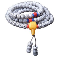 多功能佛教手鍊項鍊毛衣鍊 6珠, 灰色, 1個