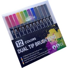 The Jonet 彩色軟毛筆組 12色, 12個, 黑色款