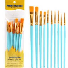 더조넷 유화붓 10종 세트 스카이블루, 1, 2, 3, 4, 5, 6, 8, 1세트