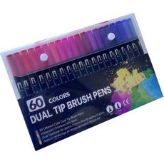 THE JONET 彩色軟毛筆套組 60色, 60個, 黑色款式