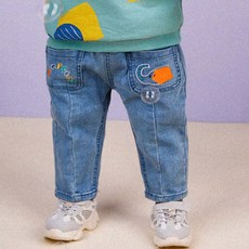 mollimelli 兒童小口袋牛仔長褲