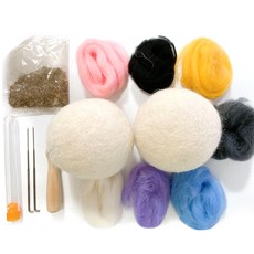 LOWID 寵物毛氈球 DIY 自我裝飾玩具組, 1套, 混合顏色