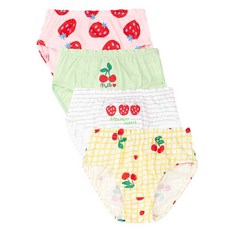 mollimelli friends 女童清新水果三角內褲4件組