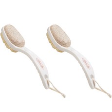Good Lab 2in1多功能足部護理足部去角質刷 白色, 1支, 2入