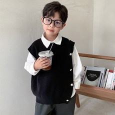 兒童款線條最佳針織背心 CCV57BNT372