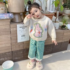 女童兔毛針織衫 CCV57GNT453