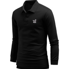 DAKUANG 男士巡迴高爾夫長袖翻領T恤 E06JKA_JL4068